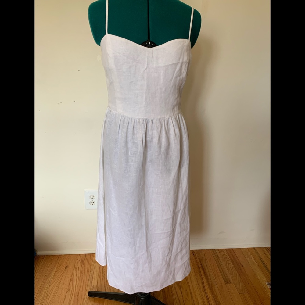 Reformation white linen dress